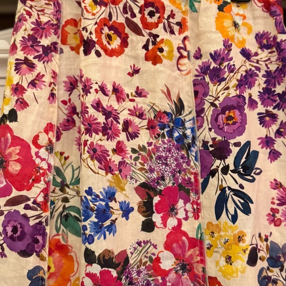 JOHNNY WAS LINEN FLORAL PRINT PULL ON SKIRT SIZE XS nwt - Picture 5 of 5